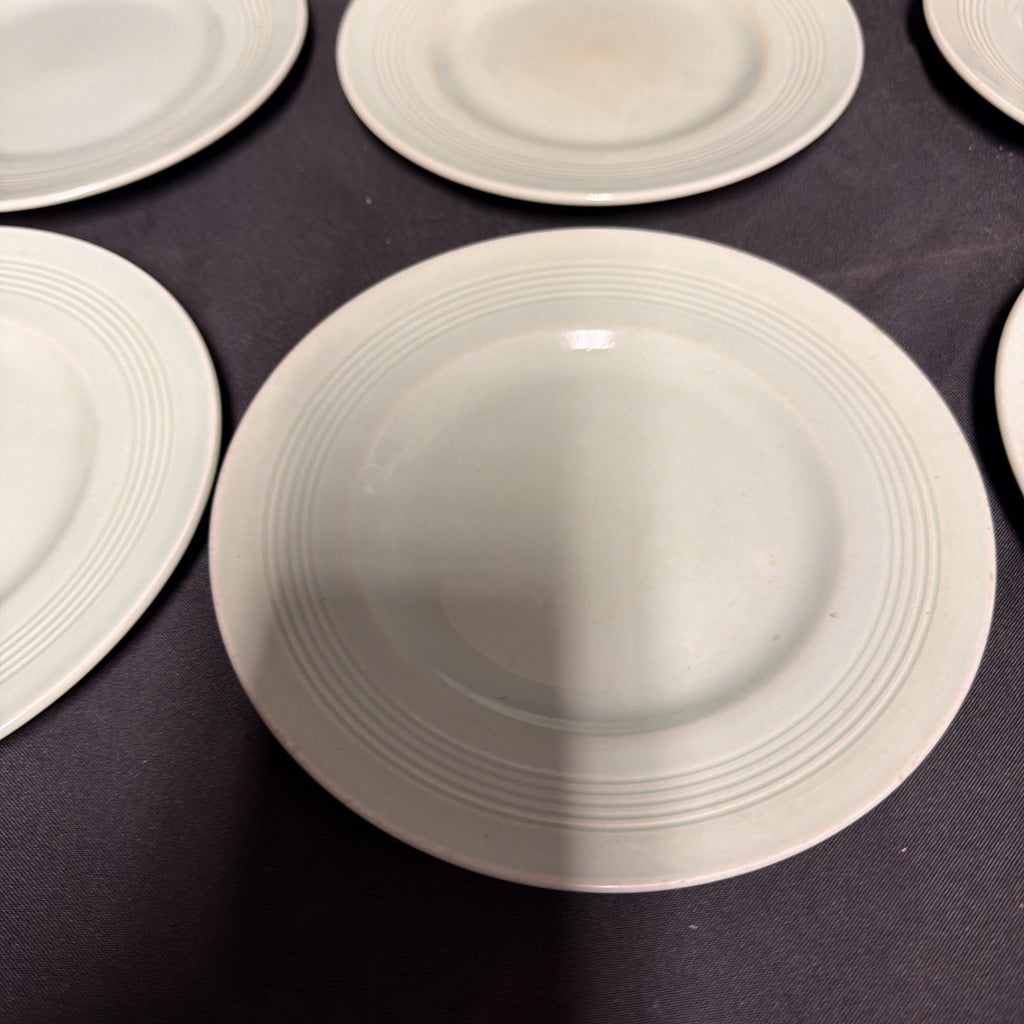 Wood's Ware Beryl Green 1940's Ceramic Side Plates x 6 VGC - (1915) 