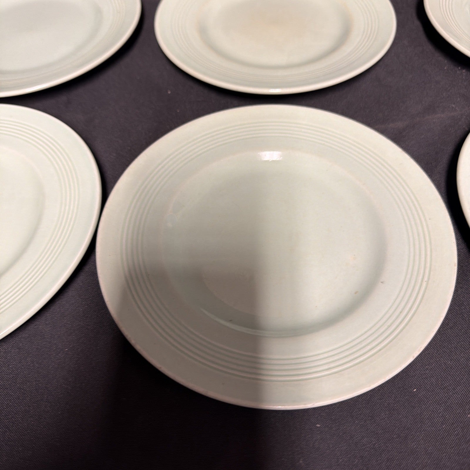 Wood's Ware Beryl Green 1940's Ceramic Side Plates x 6 VGC - (1915) 