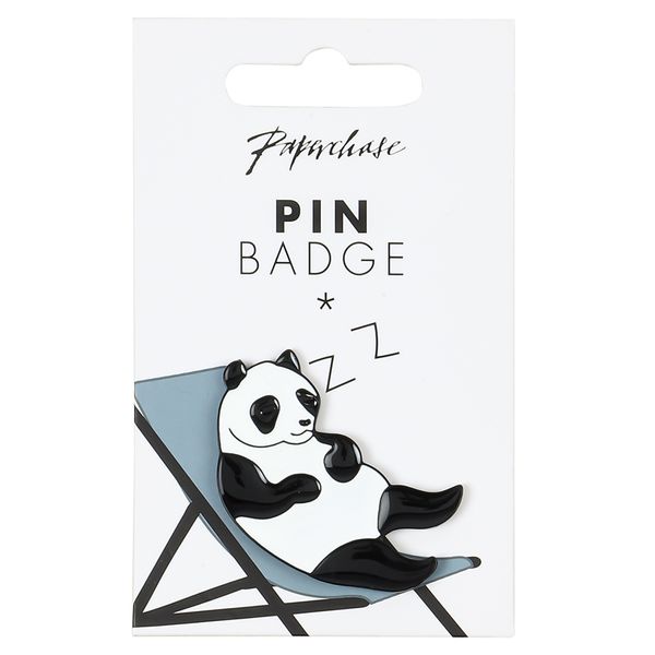 PIN BADGE Enamel high quality - Sleeping Panda - Paperchase - (3772)