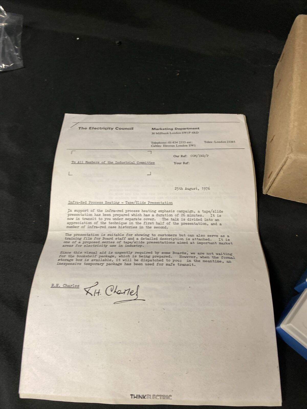 1970's Vintage presentation 74 slides & Tape Infra-Red Process Heating -(5113)