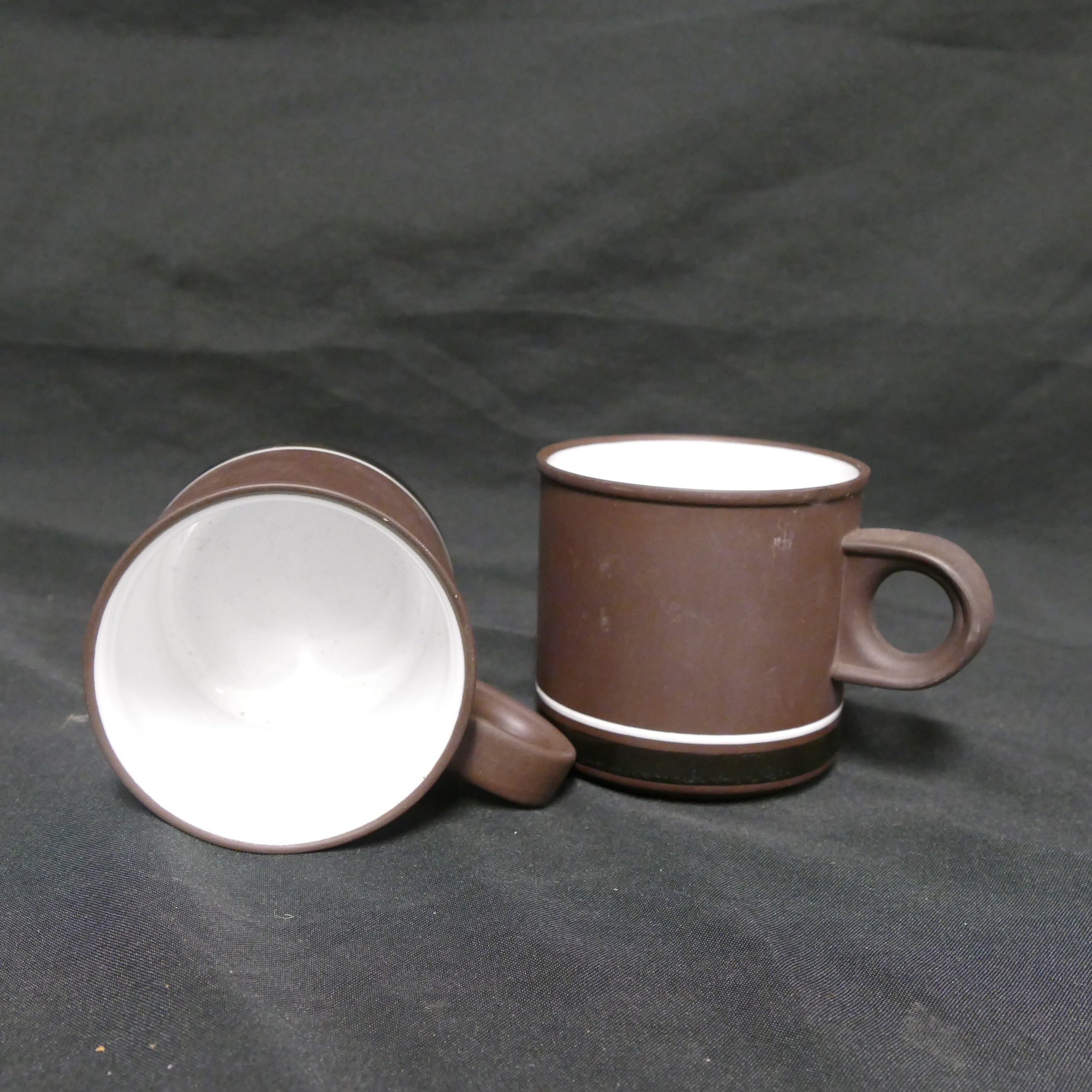 Hornsea CONTRAST Lancaster Vitramic England 2 x Coffee Cups 1976/77 (9268)