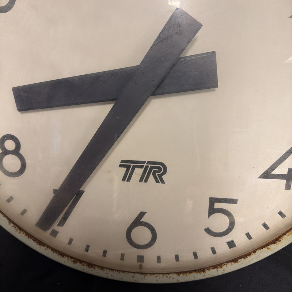 Clock Vintage Westerstrands TR Services Industrial 24" D. Original Cond - (2052)