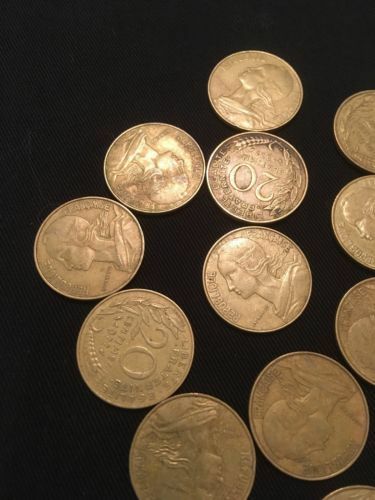 France 20 Centimes Coins Marianne x 23 - All 1970's - (2746)