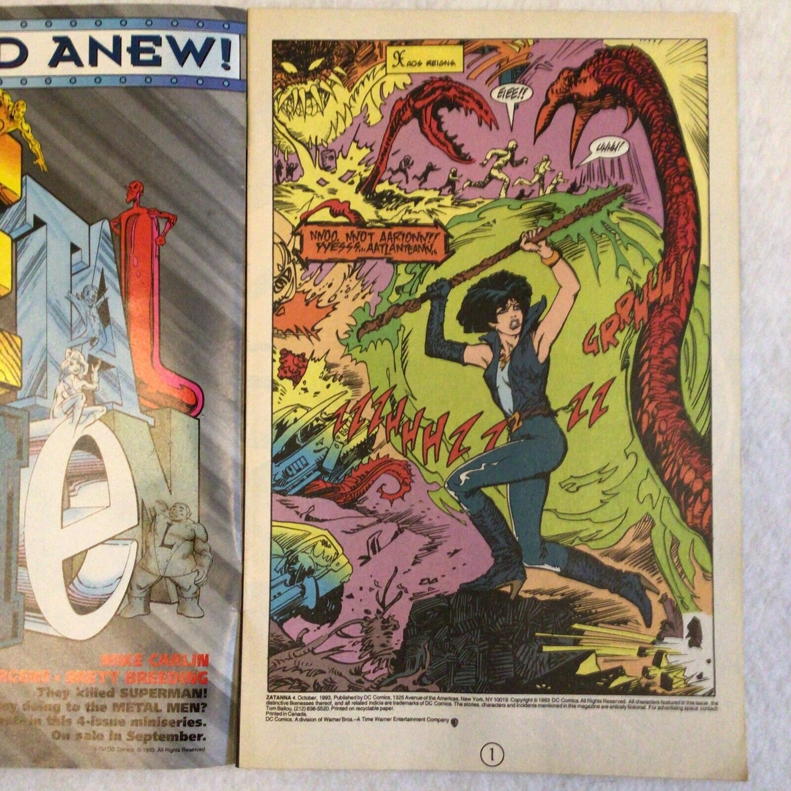 COMIC - DC Comics ZATANNA Come together #4 - Oct 1993 - New York - (8866)