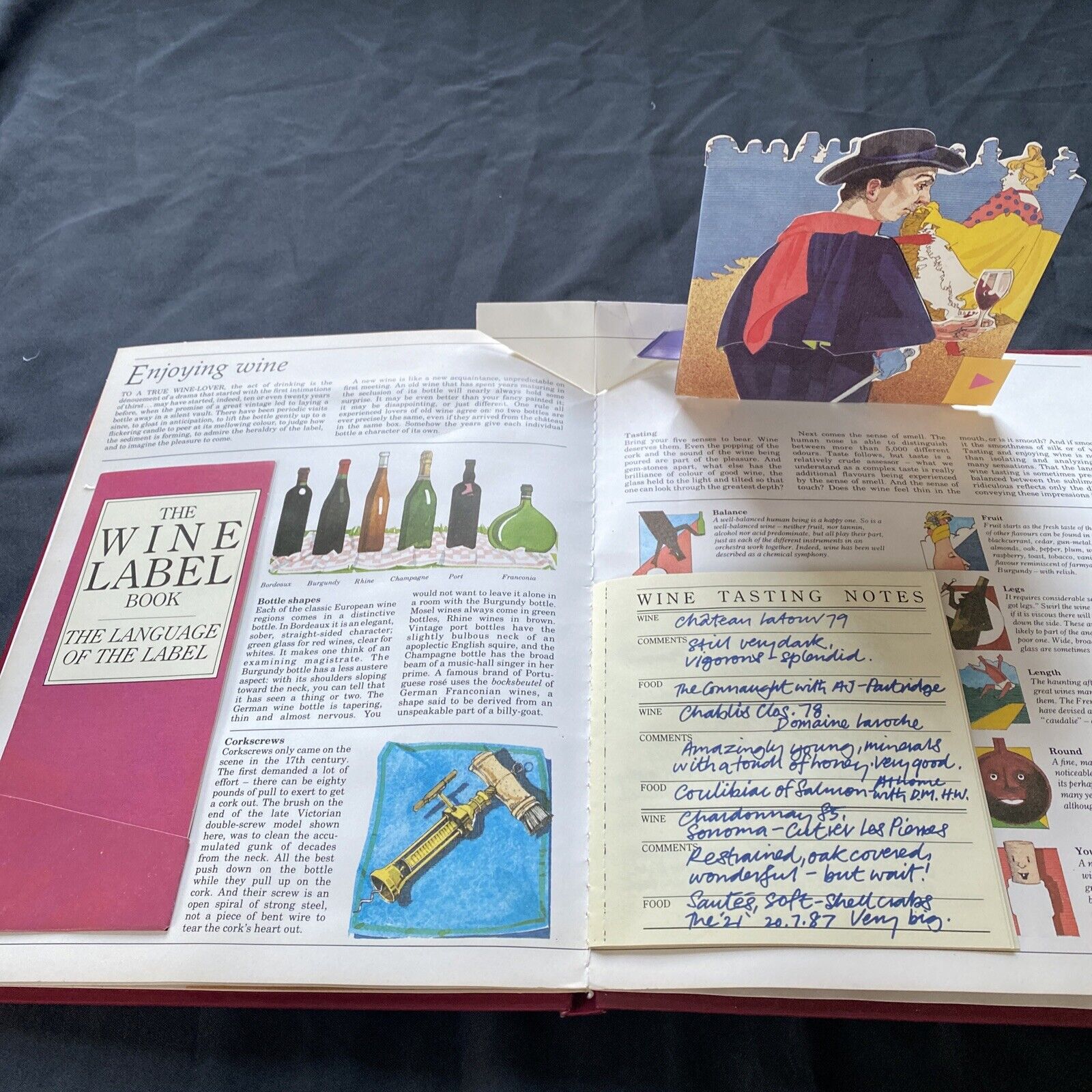 BOOK - Hugh Johnson's Pop-Up Wine Book 1989 Van Der Meer Rare - (9569)