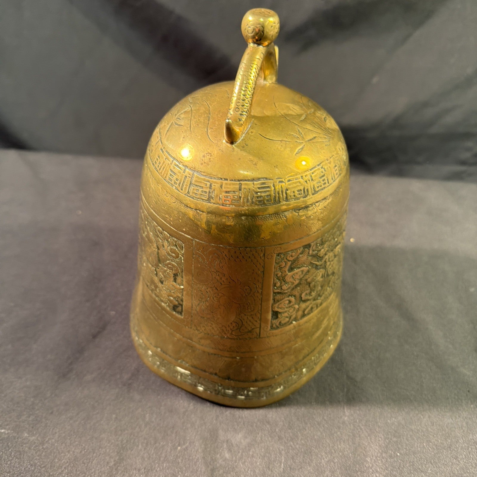 Antique Shanghai 1920 Gong Bell Heavy Brass - (1990)
