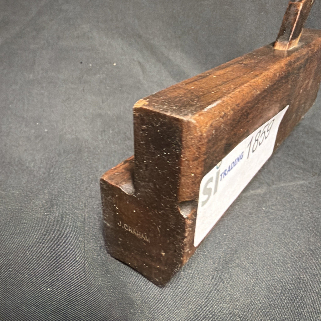 Antique British Wooden Moulding Plane 9.5" J Graham? - (1859)