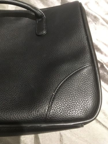 MONARCH Airlines Collectible Air Host Black Leather Effect Handbag Good Cond