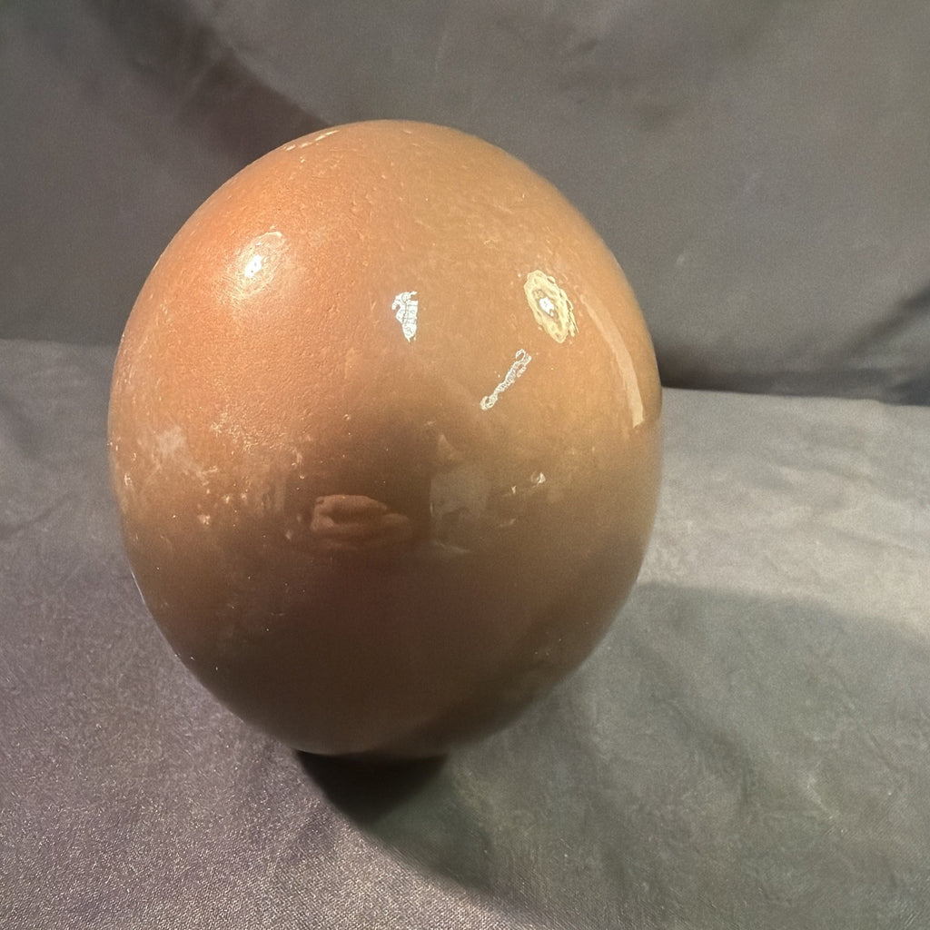 Ostrich egg Blown and decorated in copper colour African  - (1997)