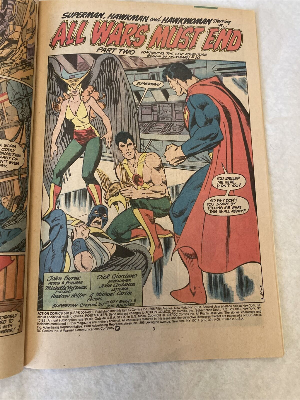 COMIC - DC Comics ACTION COMICS Superman and Hawkman - May 1987 - (8834)