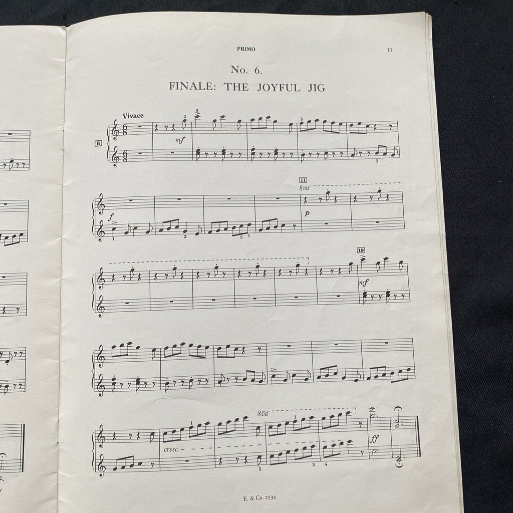 Piano Music Book 1959 The Woodland Minstrels Six Duets Gwendoline Peters - (9539