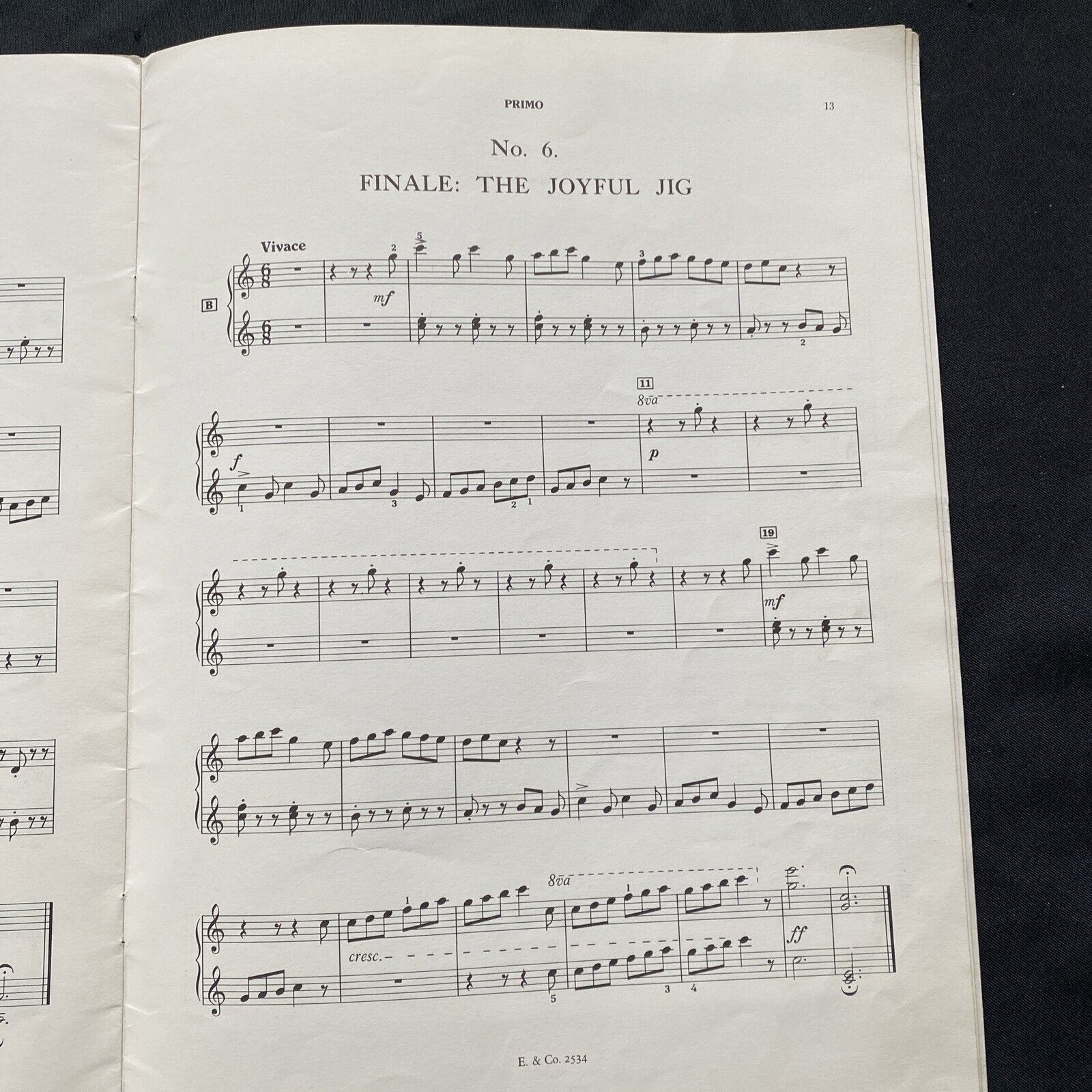 Piano Music Book 1959 The Woodland Minstrels Six Duets Gwendoline Peters - (9539