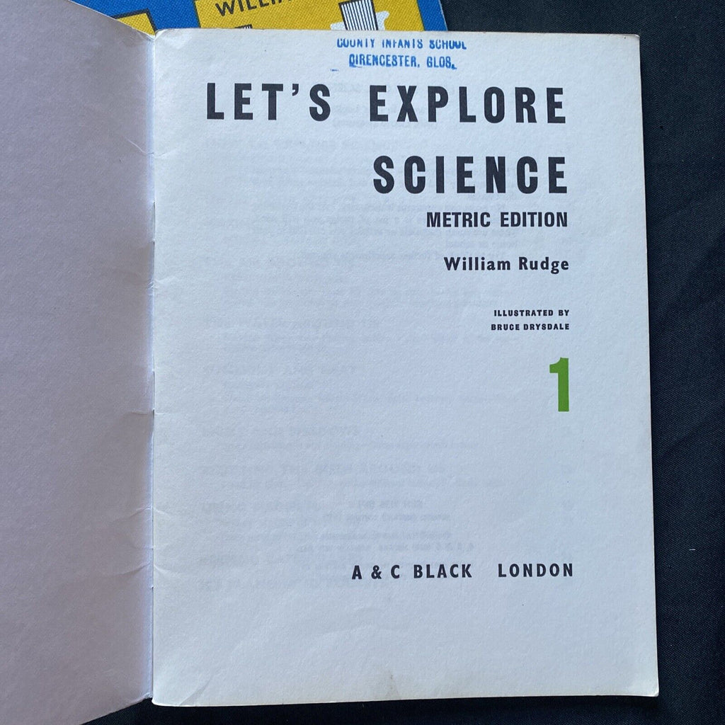 Let's Explore Science William Rudge 1970 set of three books - (9599)