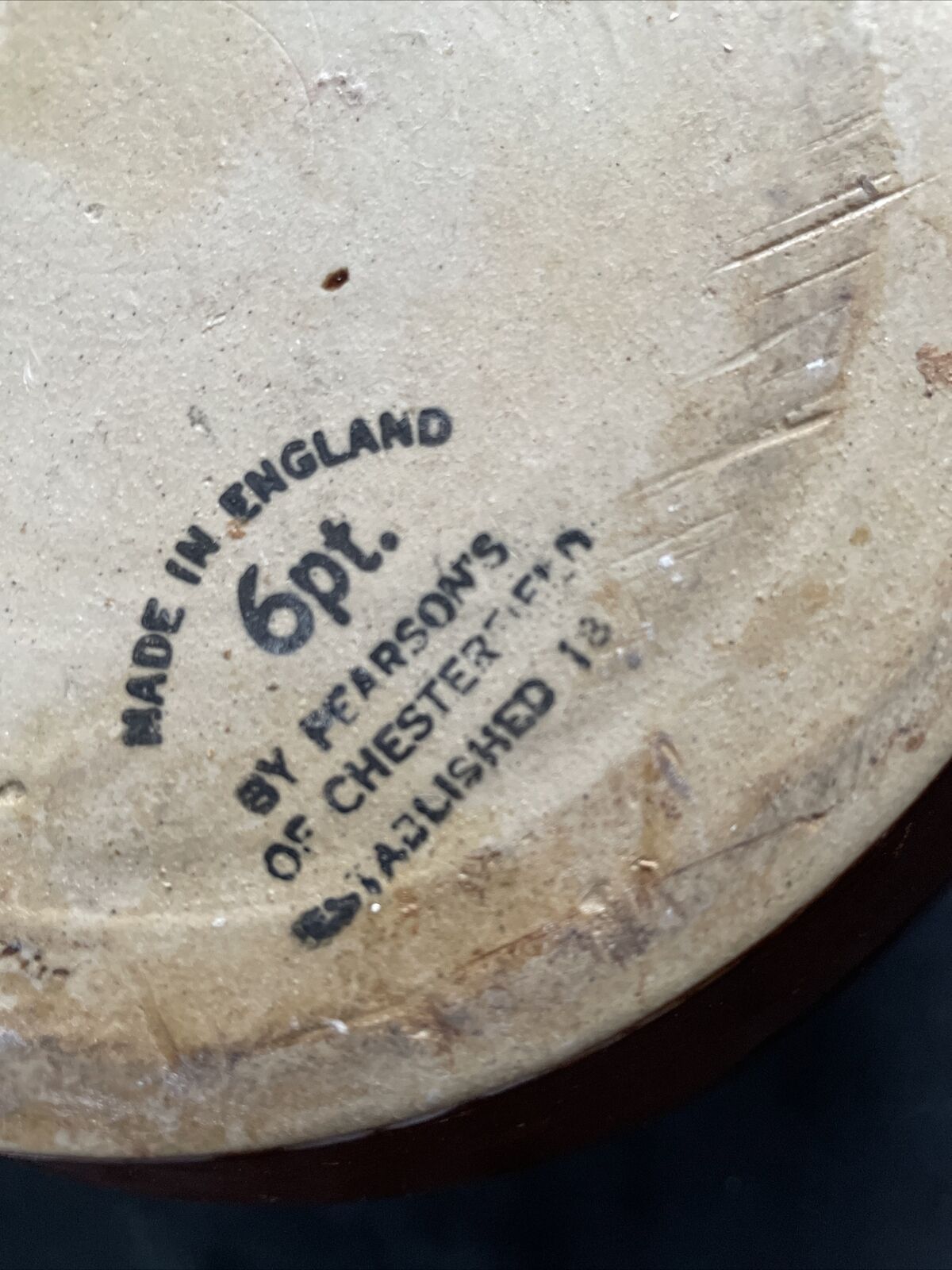 Vintage Pearsons of Chesterfield 6pt Cooking stoneware pot - (9391)