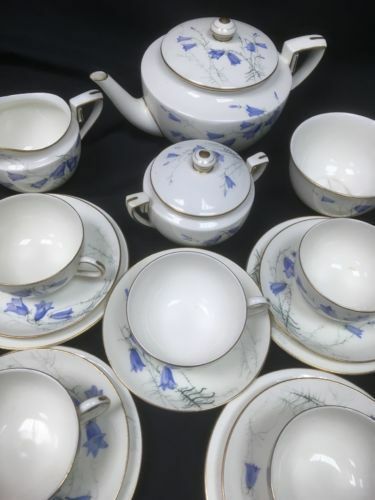 Royal Worcester SEDGLEY signed china RARE Art Deco 1923 - Teapot cups etc (2763)