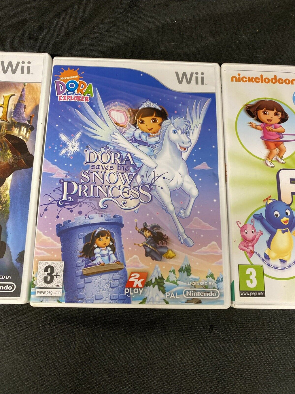 Nintendo WII Bundle 3 Games Inc Disney Tangled and more - (5561)