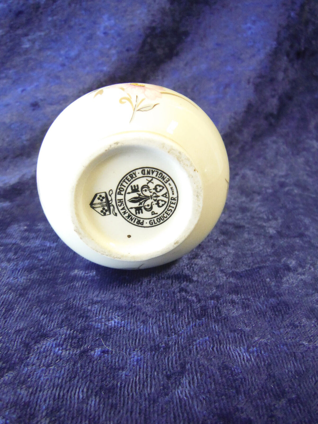 Prinknash Pottery Gloucester Small Vase 24 Carat Gold neck - (6759)