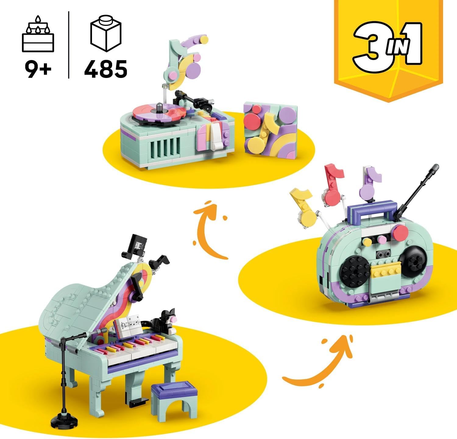 LEGO Creator 3 in 1 - Music Décor Piano with Cat - 31392
