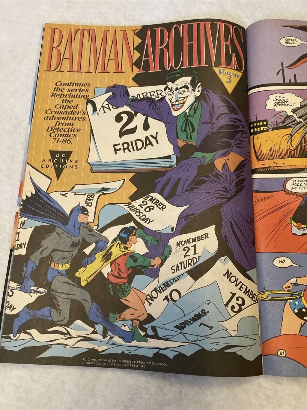 COMIC - DC Comics HAWKMAN A Rage of Hawks - Jan 1994  - New York - (8825)