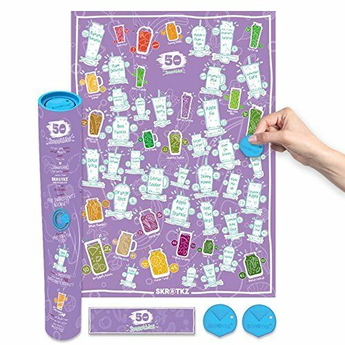 SKRATKZ - 51 SMOOTHIES to make and enjoy - Scratch off poster CLEARANCE PRICE