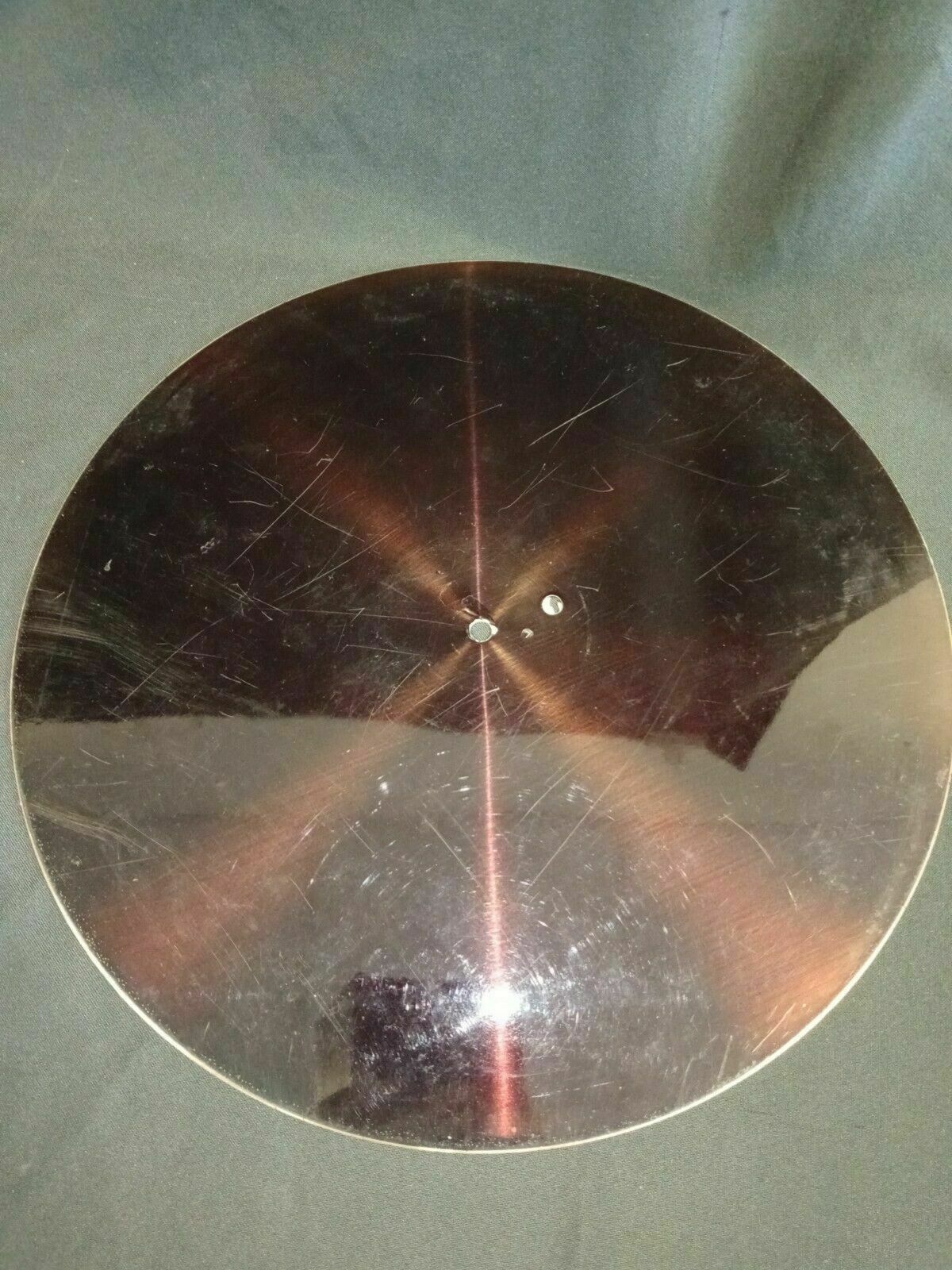 Zinc Acid Dip Record one sided Antique- 12" Very rare item - (7696)