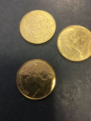 France 20 Centimes Coins Marianne x 5 - All 1990's - (2748)