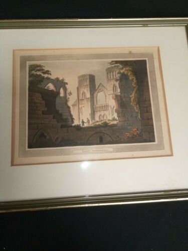 J. Merigot Aquatint French Engraving 1801- ELGIN CATHEHDRAL (sic) - (7007)