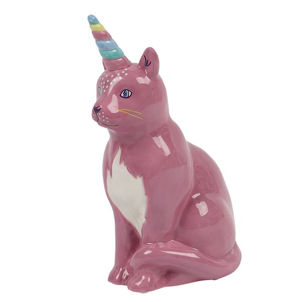 BULK BUY 8 x Ceramic Caticorn Money Box Large unicorn cat - Paperchase