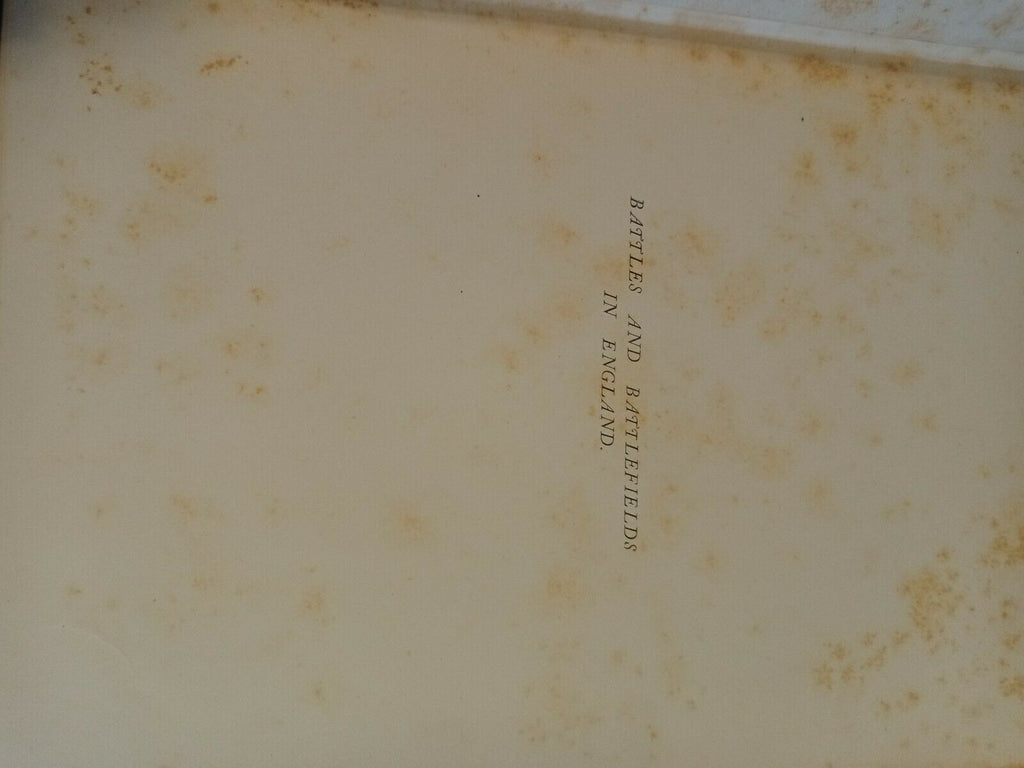 Battles And Battlefields In England C.R.B. Barrett Pub. 1896 Innes & Co - (7868)