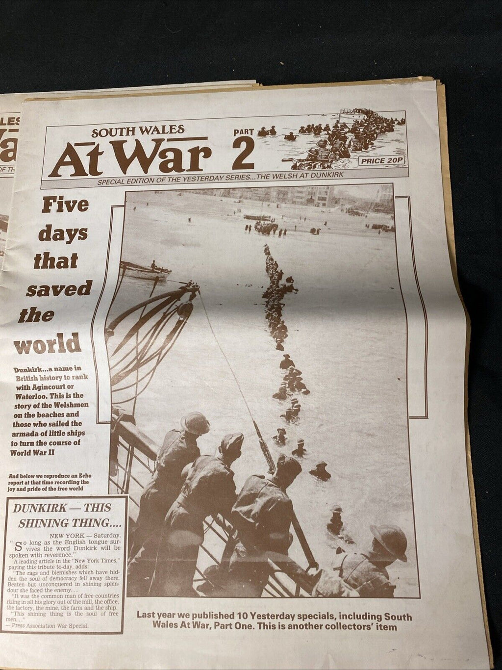 South Wales Echo 1989 - At War x 3, Yesterday x 1, News from 1900 to 1989 - (5416)