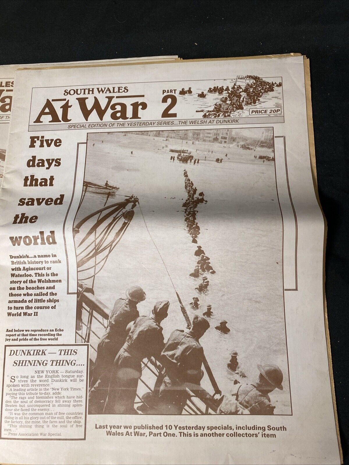 South Wales Echo 1989 - At War x 3, Yesterday x 1, News from 1900 to 1989 - (5416)