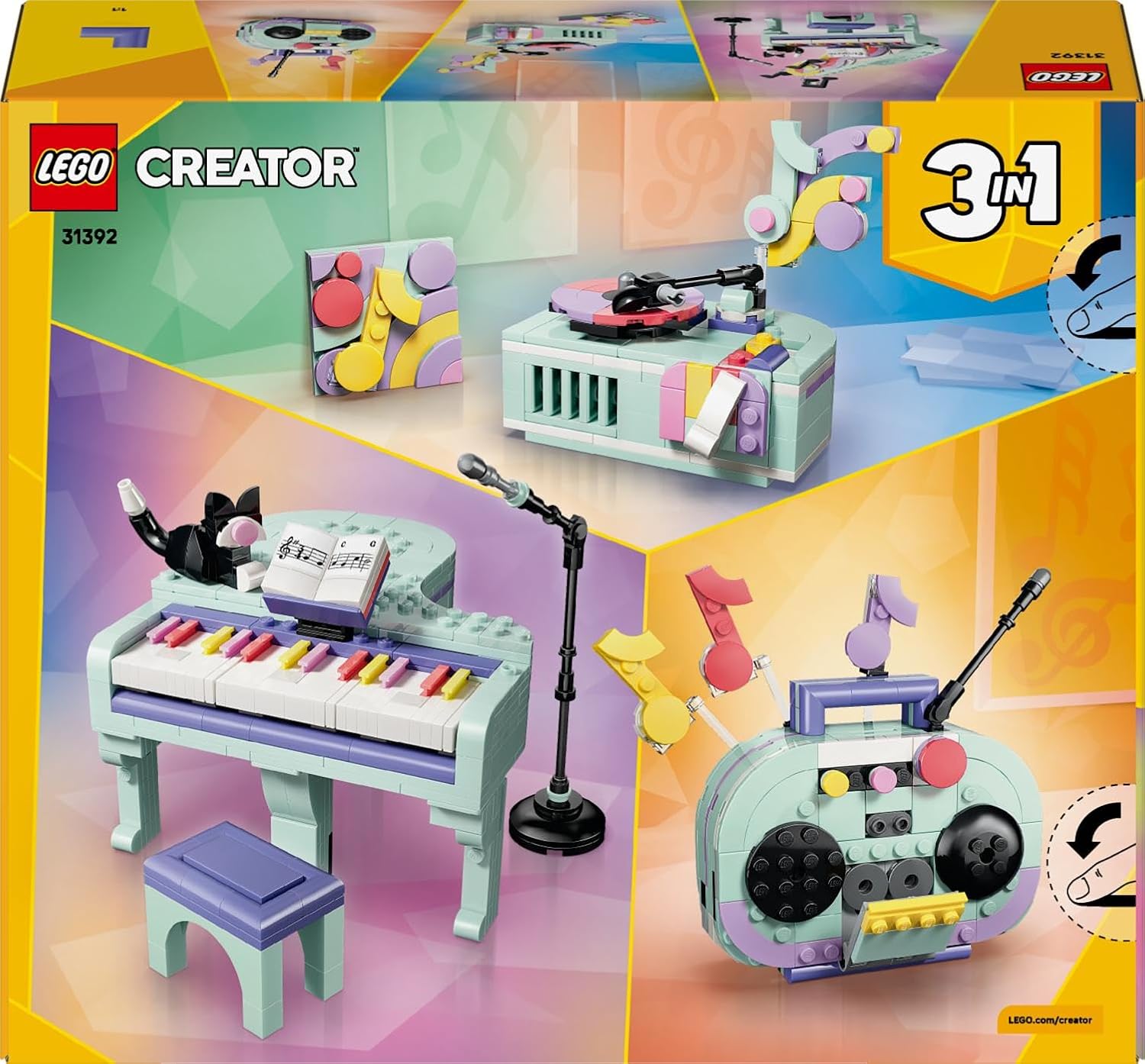 LEGO Creator 3 in 1 - Music Décor Piano with Cat - 31392