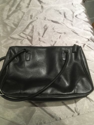 MONARCH Airlines Collectible Air Host Black Leather Effect Handbag OK Condition