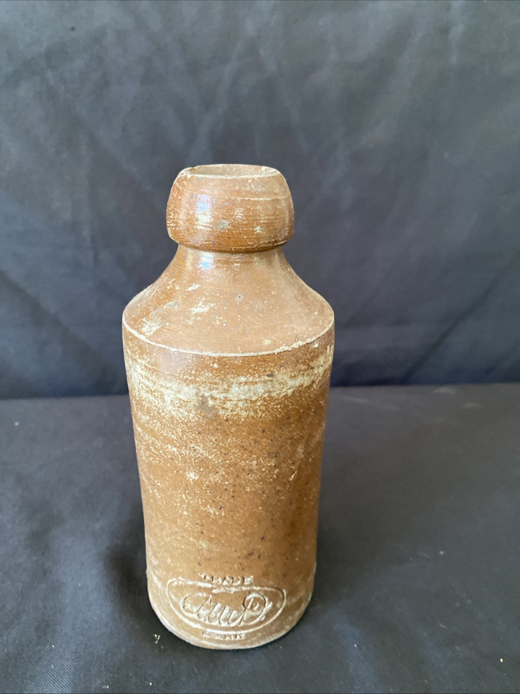 Salt Glaze Stoneware Ginger Beer Bottle Bourne Denby May Davis & Co -(1009)