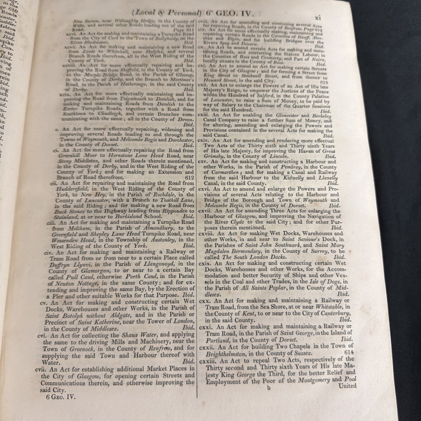 The Statutes of United Kingdom George IV 1825 to 1826 Vol 10 huge Book - SKU (1910)