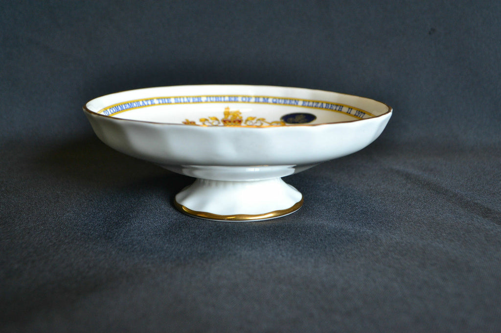 Aynsley China Commemorative Kings & Queens Silver Jubilee 1977 Footed Bowl (1560