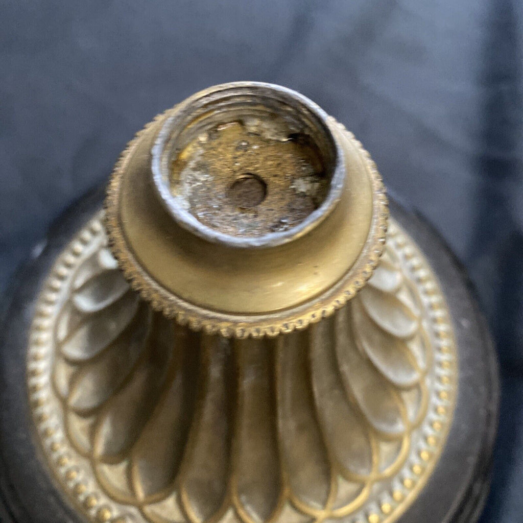 Oil Lamp brass Victoria Patent Aladdin chimney glass bulb - 9402