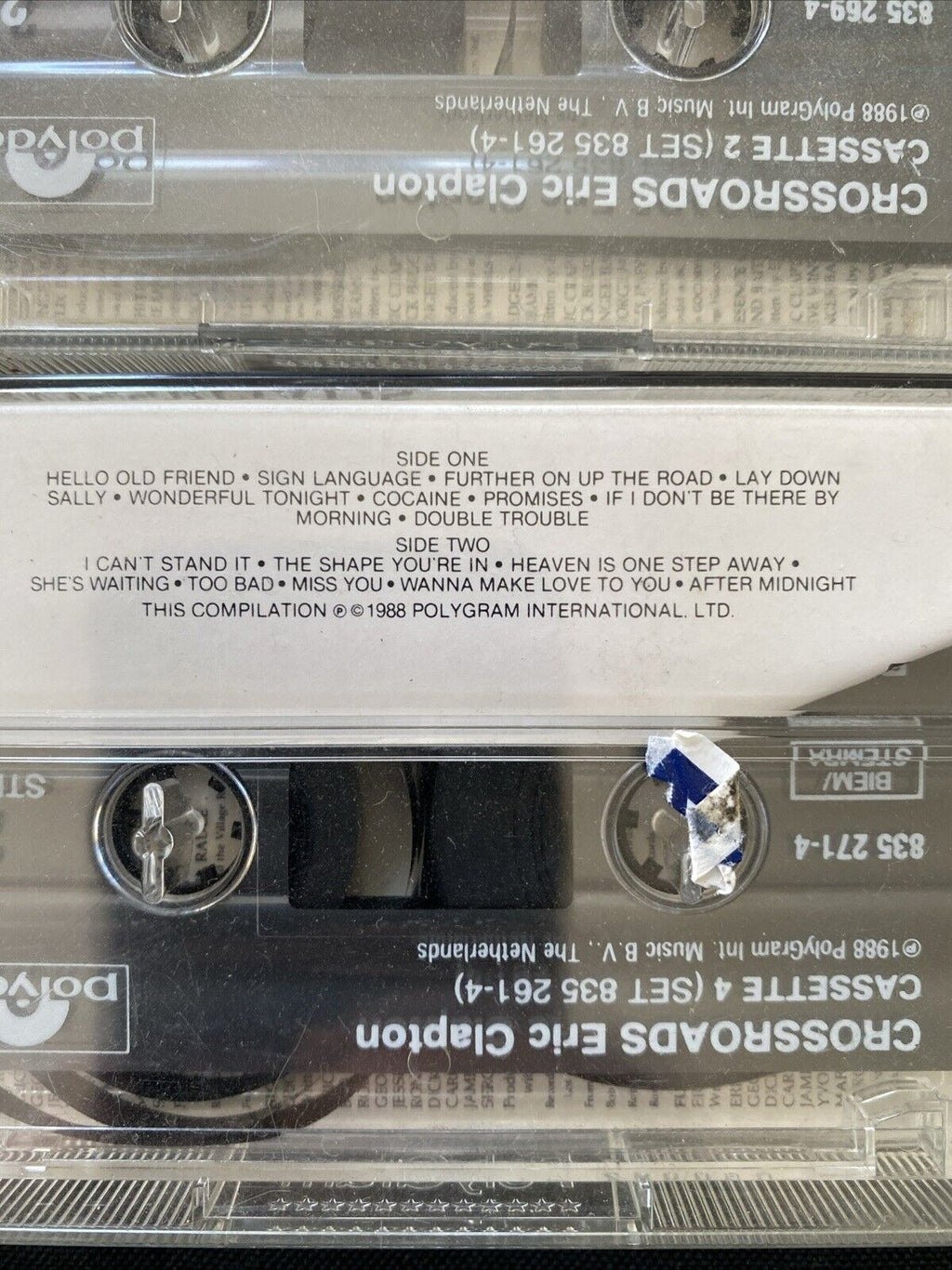 Eric Clapton Cassette Tapes Crossroads set of 4 tapes 1988 - (5903)