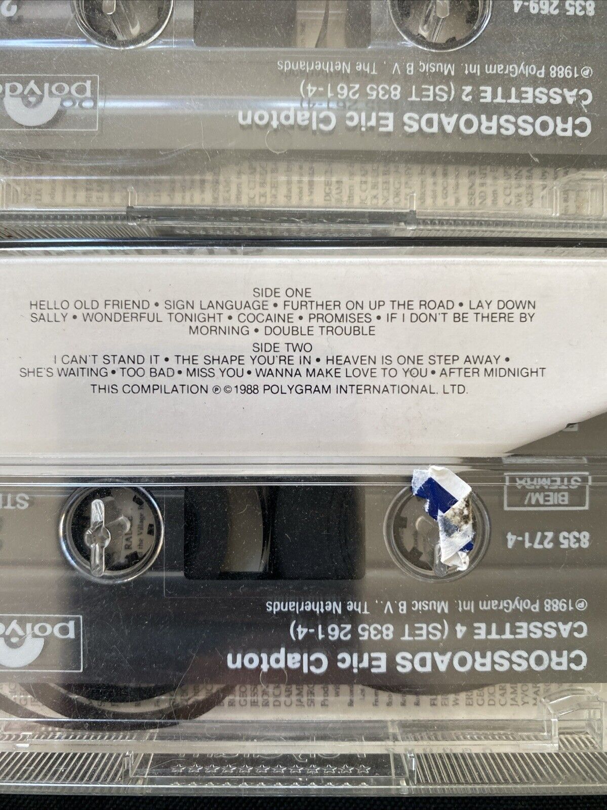 Eric Clapton Cassette Tapes Crossroads set of 4 tapes 1988 - (5903)