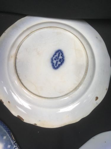 Thomas Dimmock & Co Kaolin Ware No 9 Stoneware Victorian x 3 plates 9" - (6672