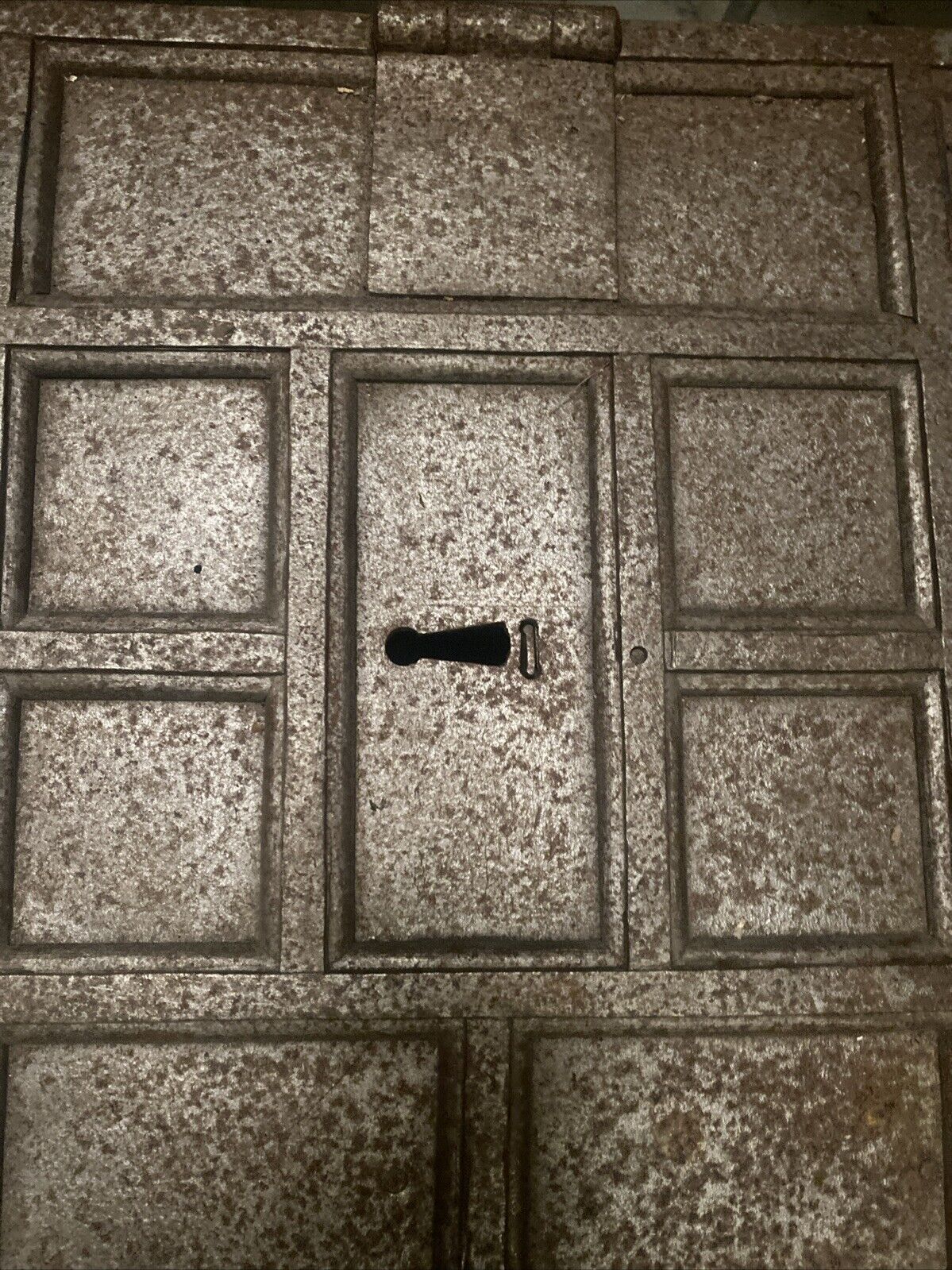 Antique Victorian Safe Metal Strongbox Ornate Rare Piece - (5056)