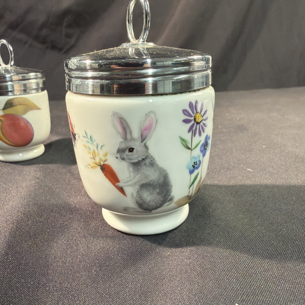 Royal Worcester Egg Coddler A Skippety Tale 4" and Berry 3.5" - (2091)