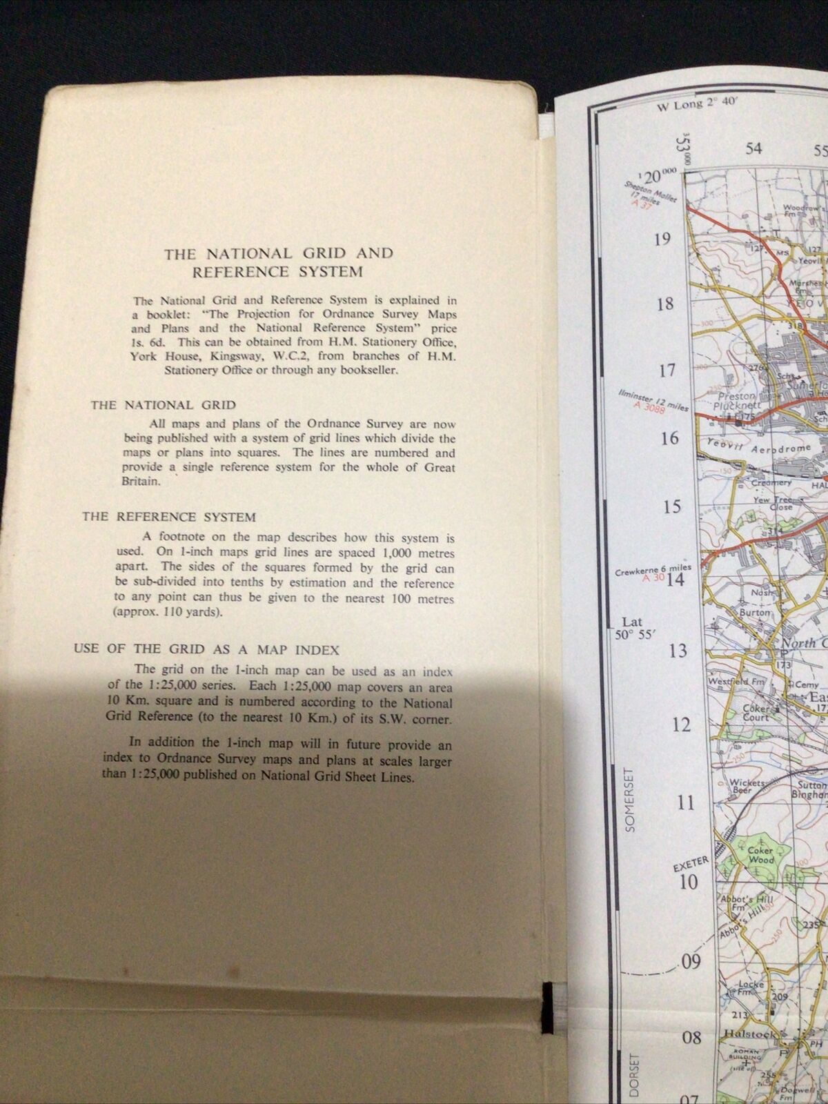 MAP - Ordnance Survey 1 inch 7th Series 1968 - Dorchester CLOTH #178 (8681