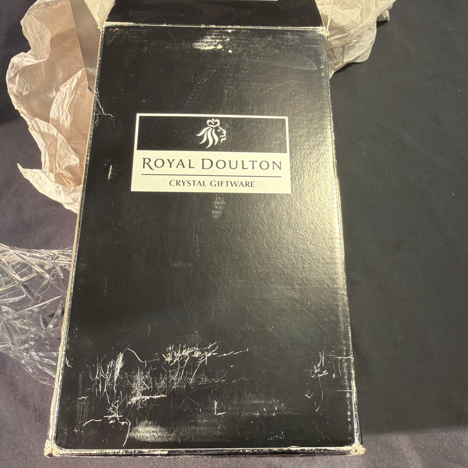 Royal Doulton Lead Crystal 10" Newbury Vase - Mint condition Rare Large Size - (2066)