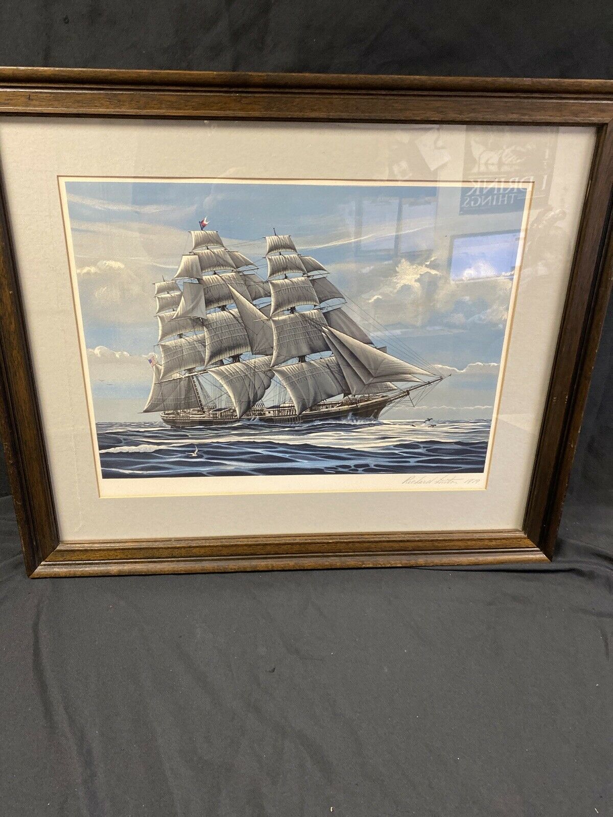 Richard Linton Australian Original Signed Framed Lithograph China Bound  (7367)