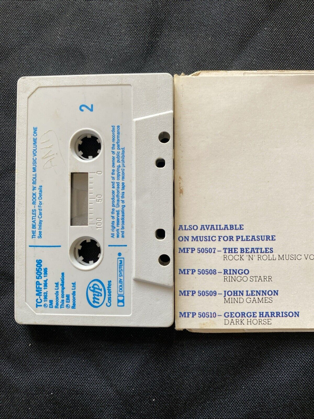 The Beatles Rock N Roll Music Vol 1 Card Case Cassette Tape 1979 - (5909)