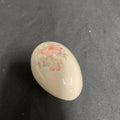 Trinket Box EGG -  England Pottery Floral Design - (9322)