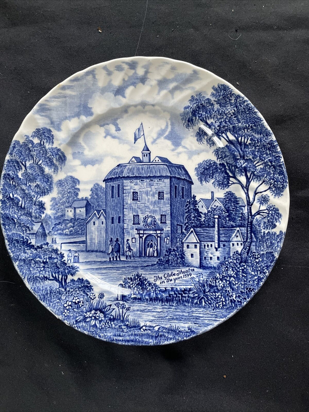 Vintage Royal Essex Ironstone 1x Shakespeares Country Globe Theatre Plate -9394