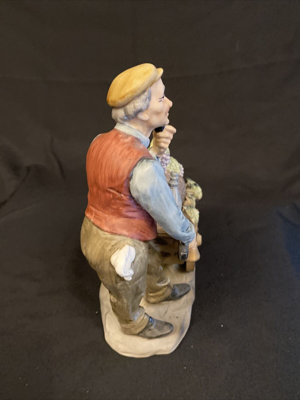 Vintage Capodimonte Figure Man with Special Wine Barrel - (8457)