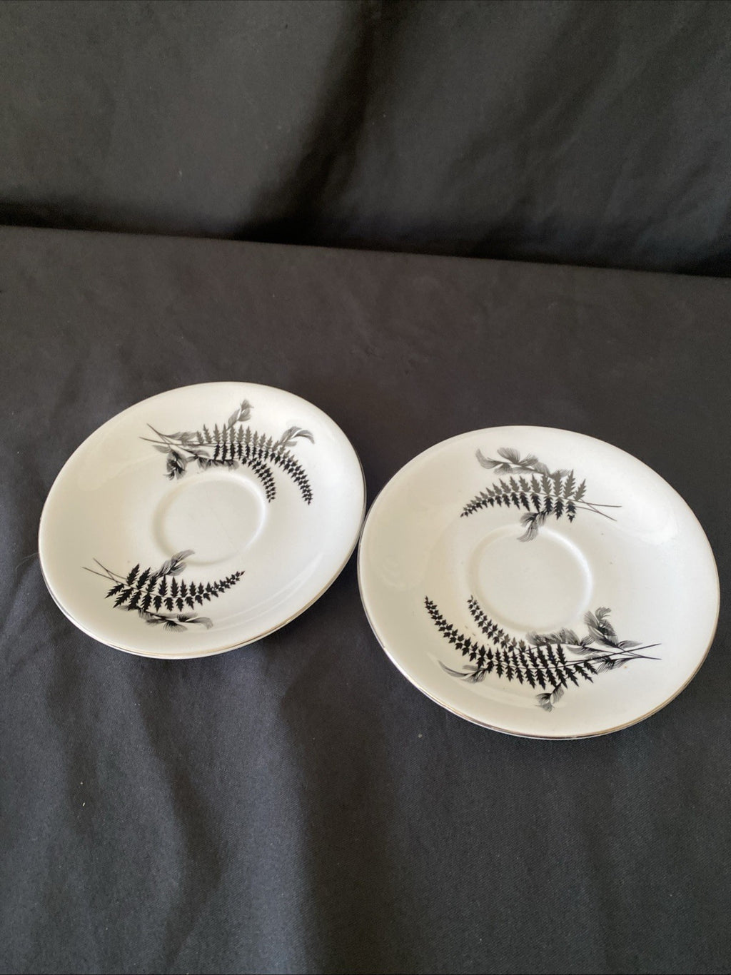 Royal Albert Night & Day 14cm Diameter Tea Saucer x2 Excellent Cond -(5729)